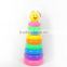 Intelligent plastic circle toss toys game, rainbow ring toys for Wholesale, game toys for children, EB034004