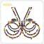 Post-modern abstract art original design colorful iron bottle wine rack