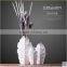 Feather shape new design white matt ceramic vase 2016 with assorted sizes