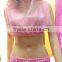 Arabian Princess sexy pink costume with veil for Halloween Carnival Party