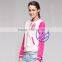 Custom 100% cotton womens printed baseball&softball wear jackets
