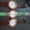 2016 men's wrist watch Genuine leather strap prosewood dial, watches women Fashion quartz - watch