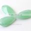 Green pear cut 10*20mm opaque machine cut glass stones, colored glass stones china glass stone