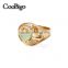 Fashion Jewelry Elegant Crystal Rhinestone Vintage Oval Ring Women Wedding Party Show Gift Dresses Apparel Promotion Accessories