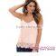 Light Blue Scalloped Lace wholesale safety Tank Top ladies sexy vest