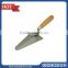 140mm Bricklaying Trowel with Wooden Handle, Carbon Steel Blade
