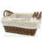 Handcraft chinese wholesale willow picnic wicker basket with handles