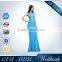 Illusion Maxi Sexy Tight One Piece Sky Blue China Bridesmaid Dresses