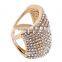 18k Gold Plated Rings Statement Full Austrian Crystal Cz Zircon 18kgp Gold Ring