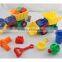 6 pc beach toy car sand mold shovel watering can