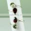 Perfect Design Red CZ & Green CZ 925 Sterling Silver Toe Ring, Silver Jewelry India, 925 Sterling Silver Jewelry