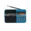 Portable mini mp3 player with am fm radio speaker