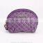 Black Glossy PVC Cartoon Printed Travelling Makeup Bag