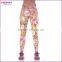 Girl Wearing Comfortable Ladies Wholesale Digital Print Leggings