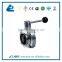 Sanitary single welding single thread butterfly valve