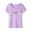 fashion short sleeve o-neck collar full-size fancy printing bamboo fiber women T-shirt
