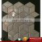 IMARK Gray Color Hexagon Ceramic Mosaic Tile/ Art Wall Mosaic Tile For Modern Kitchen/Bathroom Design