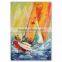 2016 Boat Oil Painting on canvas drawing by handmade