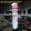 3m LED lighting Inflatable pillar with custom digital printing with rotatable base blower LED inflatable tube with rotate blower