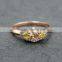 14K Gold Vermeil Sterling Silver Two Tone Plating Daisy Flower Ring