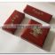 Luxury glossy red wooden jewelry box with logo on the top