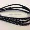 Leather With Chain - Real Leather Round Stitch 10 mm Dark Taupe