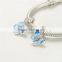 S232 Globalwin Blue Enamel Butterfly Charm Personalized 925 Silver Charms