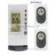 Hot Selling Wireless rf RCC Weather Station In/Outdoor Temperature Humidity Thermometer with 2 Tramsmitters