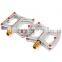 2Pcs Kactus KTPD - 09 Bike MTB Flat Pedals Gold-plating Titanium Spindle CNC 3 Bearings Footrest Ultralight Non-slip Bike Pedals