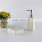 custom design 2 PCS ceramic bulk bath accessories shampoo bottle and soap dish
