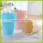 Wholsale round plastic desktop flower pot/mini storage bucket lace hollow style