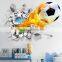 Hot Selling Football Wall Sticker , 3D Sticker for Decoration Kids Room