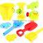 Dongguan ICTI Manufacturer 2015 Hot Newest Cheap 5 playSet Plastic outdoor activity Kids Sand toy Beach Toy