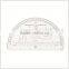 9inch sandwich line military protractor, transparent plastic big protractor for military training #KMP-3