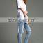 100% Rayon White High Slit Overseas t Shirts Wholesale