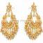 Kundan Jadau Earring Tikka gold plated chand bali Set