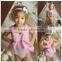 New arrival toddler clothing pink seersucker bubble wholesale fancy newborn baby clothes romper