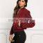 MGOO Fashion Manufacturer Women long Sleeves Coat And Jackets Ladies Western Wear Zip Up Bomber Jackets