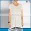 White blank v neck short sleeve oversized t-shirt