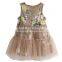 F10031A summer printed chiffion dress girls one piece dress new girls flower dress