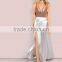 Runwaylover 5481 Europea Sexy Sliver Satin Long Maxi Skirt