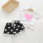 Summer Cotton Heart Printing T-shirts and Shorts Girls Clothing Sets