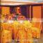 100% polyester wedding banquet restaurant chair cover with bow