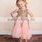 Toddler Girls Sequined Dress Pink & Gold tulle Princess baby kids toddler sequin sparkle dress
