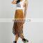 2015 Fashon Apparel for Women Fringe Suede Beautiful Design Long Latin Dance Skirt NT6417