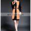 High quality long sleeve fake two piece dress, Aumtumn polyester dress 2015
