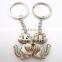 Wholesale custom logo soft enamel metal Customize Key Chain Animal Dolphin Key ring