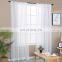 Luxury White Sheer Foil Print Voile Curtains for Living Room Rod pocket 2 Panels