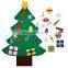 Felt christmas decoration 3D felt Christmas tree with ornaments