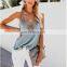 Wholesale 2020 V Neck Backless Mesh Lace Woman Sexy Tank Tops